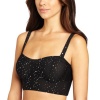 Fashion Forms Women's Lace Structured Bralette, Black Sequin, Medium