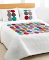 Round out your bedroom with a new look of chic. The Circles quilt offers and eclectic appeal with eye-catching appliqués in prints and solids on a background of soft white. (Clearance)