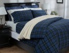 Pinzon 160-Gram Yarn-Dyed Flannel Full/Queen Duvet Cover, Blackwatch Plaid