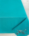 Lenox Chirp Aqua Embroidered Table Linen Tablecloth - 52 x 70 inches