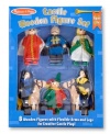 Prepare for a royal good time with this set of eight wooden play figures!