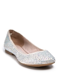 So easy to wear, these rhinestone-adorned Steve Madden flats bring sparkle to any look--from special occasion dresses to skinny jeans.