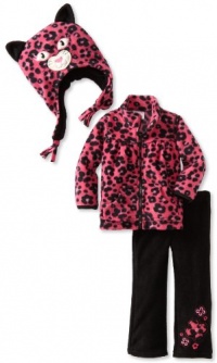 Nannette Baby-Girls Infant 3 Piece Cat Jacket Set, Pink, 12 Months