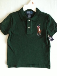 Ralph Lauren Polo Big Pony Rugby Number Polo Shirt (2T, Green)