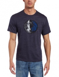 NBA Dallas Mavericks Tri-Blend T-Shirt Navy, Large