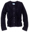 Nautica Sportswear Kids Girls 7-16 Cardigan Sweater, Navy, X-Large