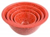 Zak Designs Set of 4 Red Confetti Mixing Bowls