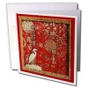 Beverly Turner Design - Crane and Lantern, Happy Chinese New Year in Chinese - Greeting Cards-12 Greeting Cards with envelopes