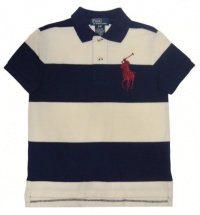 Ralph Lauren Toddler Boys's Big Pony Striped Polo (2/2T, Cream Multi)