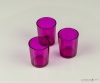 Pink Glass Votive Candle Holders (Set of 12)