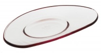 Rosenthal Free Spirit 7-Inch Glass Oval Side Plate - Red/Violet