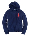 A Big Pony Fleece Hoodie is a classic layering piece that is perfect for every boy's wardrobe.