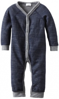 Splendid Littles Baby-Boys Newborn Double Faced Thermal Playsuit, Navy, 6-12