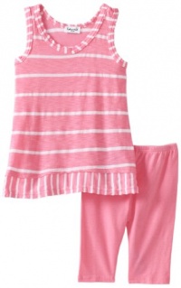 Splendid Littles Baby-girls Infant Venice Slub Stripe Tunic And Legging Set, Taffy, 6-12 Months