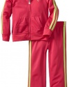 Puma - Kids Girls 2-6x Tricot Track Jacket And Pant Set, Beet Purple, 3T