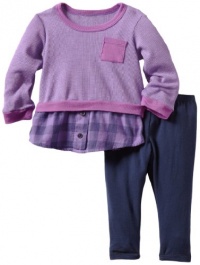 Splendid Littles Baby-Girls Infant Prep School Tunic Set, Grape Juice, 6-12 Months