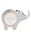 Remember his or her wildest moments in this Jungle Parade picture frame from Reed & Barton. A silver-plated elephant with cheery orange accents is a gift that'll please parents and kids alike.