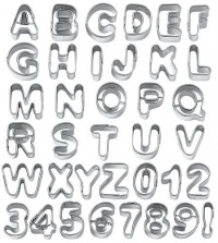 Wilton Fondant Alphabet Number Cookie Cutter Cut Outs, Set of 37