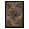 Couristan 0558/5861 EVEREST Leopard 24-Inch by 94-Inch Polypropylene Area Rug, Ivory/Black