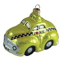 Display a classic New York City taxi on your holiday tree. Each Joy to the World Holiday ornament is packed individually in its own black lacquered box.