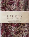 Lauren Ralph Lauren Redding Paisley Print Table Linens / Napkins 20 X 20 Inches Set of 4 Dinner Napkins Holiday Fall Burgandy Green Tan