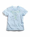 GUESS Kids Boys Tee with Triangle Appliqué, LIGHT BLUE (3T)