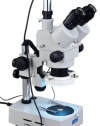 OMAX 3.5X-90X Digital Trinocular Table Stand Stereo Microscope with USB Digital Camera and Dual Lights and Additional 54 LED Ring Light