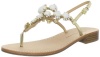 Ivanka Trump Women's Valerie T-Strap Sandal,Ivory Multi,7.5 M US