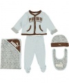 Puma Official Sport Co 5-Piece Layette Set (Sizes 0M - 9M)