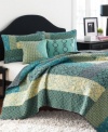 Steve Madden Reba Quilt, Full/Queen, Green