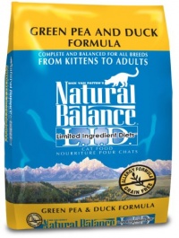 Natural Balance Dry Cat Food, Limited Ingredient Diet Green Pea and Duck Formula, 10 Pound Bag