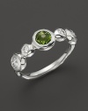 Peridot and diamonds add gorgeous sparkle to a sterling silver ring. From the Silver Rain collection by Ippolita.