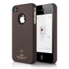 elago S4 Slim Fit Case for AT&T and Verizon iPhone 4 (Soft Feeling) - SF Chocolate + Logo Protection Film included