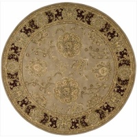 Nourison 2000 2232 Round Rug, Beige, 6.0-Feet by 6.0-Feet