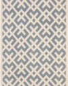 Safavieh CY6915-233-3 Courtyard Collection Blue and Ivory Indoor/Outdoor Area Rug, 2-Feet 7-Inch by 5-Feet