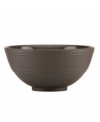 Elegance comes easy with the Fair Harbor fruit bowl, a perfect pick for sliced peaches or berries and cream. Durable stoneware in a warm mocha hue is half glazed, half matte and totally timeless.