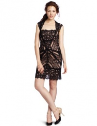 Nicole Miller Women's Cutout Back Stretch Lace Dress