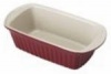 Good Cook 9 Inch Ceramic Loaf Dish, Red