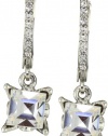 Betsey Johnson Essentials Square Crystal Drop Earrings