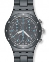 Swatch Men's YCM4001AG Quartz Aluminum Grey Dial Chronograph Watch