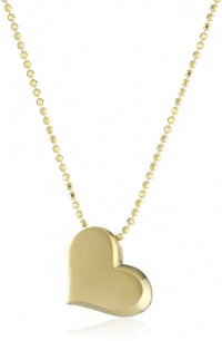 Alex Woo Little Princess Yellow Gold Heart Pendant Necklace