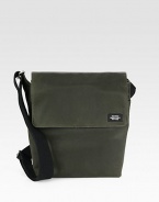 EXCLUSIVELY AT SAKS. Classic messenger silhouette with a utilitarian feel, designed in work cotton twill.Flap, snap button closureAdjustable shoulder strapInterior pocketsFully lined11¼W x 9½H x 3½DImported