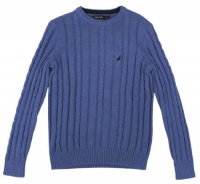 Nautica Men's Cable Knit Crewneck Sweater