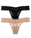 Look fabulous in this sheer thong with a lace waistband. Style #022917