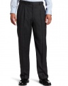 Louis Raphael LUXE Men's 100% Washable Wool Plaid Pleated Comfort Waist Dress Pant