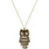 1.75 Articulated Owl Necklace On 16 Chain W/3 Extn. In Antique Brass