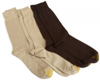 Gold Toe Men's Fashion 3 Pack L Crew Extended Sock