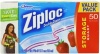 Ziploc Storage Bag, Quart Value Pack, Double Zipper, 50-Count(Pack of 3)