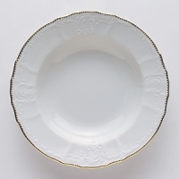 Simply Anna is a simply elegant collection of embossed whiteware with Anna Weatherley's signature shark's tooth gold banding. The collection works beautifully with all of Anna's lavishly decorated offerings, or if your leanings are to a more sedate and understated elegance, you will find no better option to set a beautiful table.