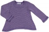 Splendid Heather Grey Mini Stripe L/S Swing Top - Grape Juice-0-3 Months